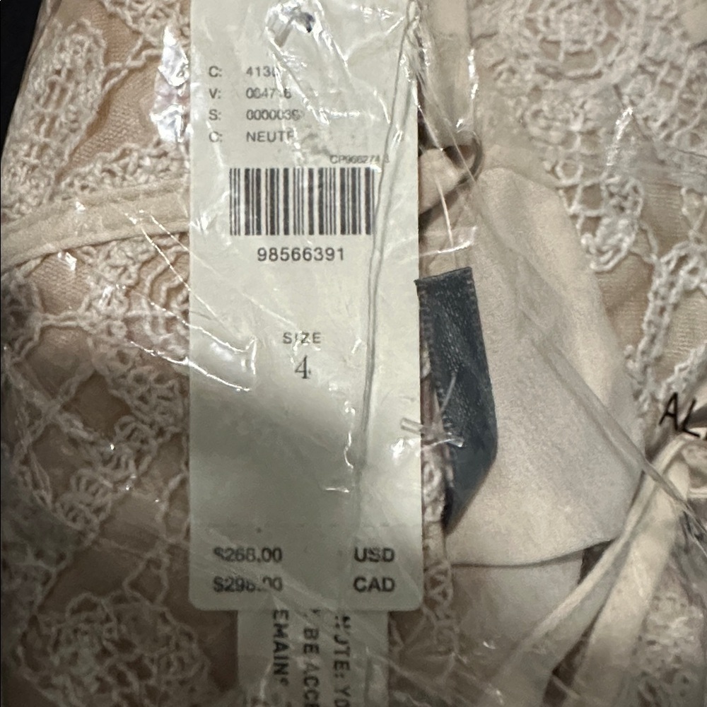 NWT! By Anthropologie Lace Basque-Waist Mini Dress in Ivory - Multiple🛋️🍊🪑 - Picture 13 of 13